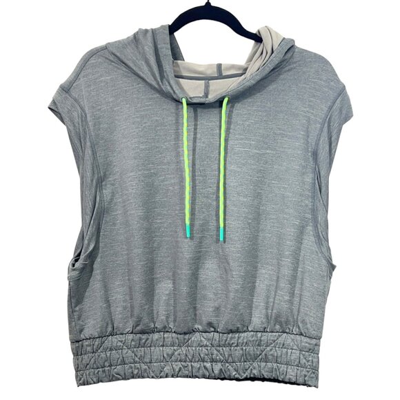 Free People Tops - Free People Pullin Punches Layer Pop Over Hoodie Size Large Gray $88 New